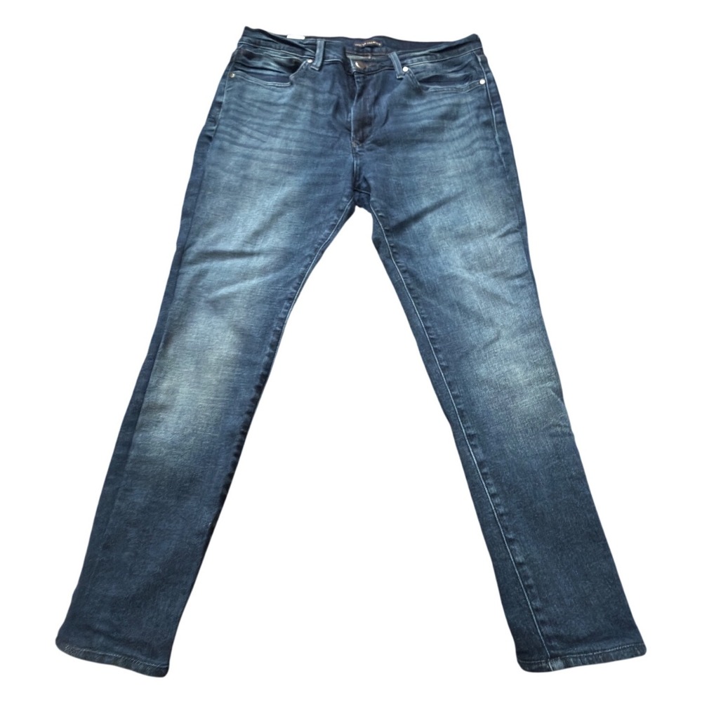 Levis‎ Premium Mens Blue Dark Wash Slim Straight Denim Jeans Size 33x28 zz129